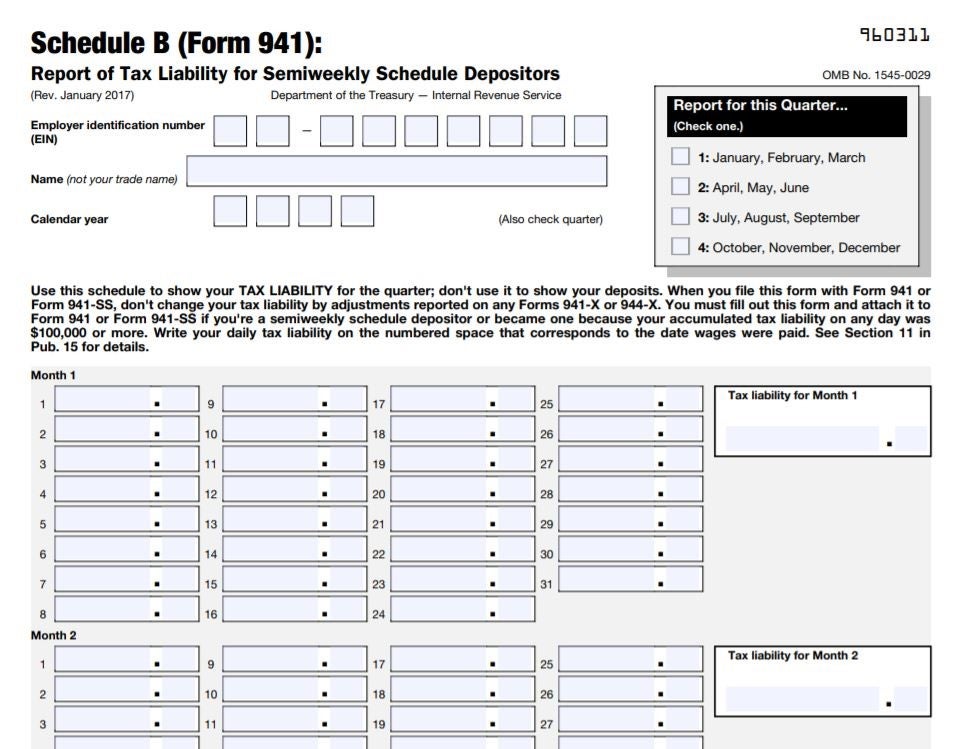 How to File Schedule B for Form 941