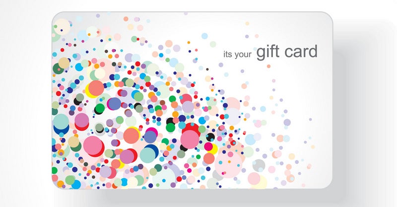 Beautiful gift card, vector illustration.