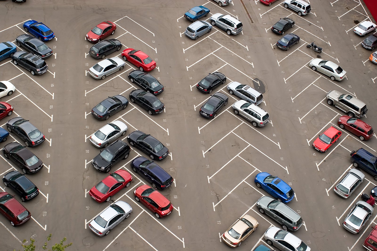 Cars parked in parking lot