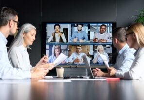 a remote meeting