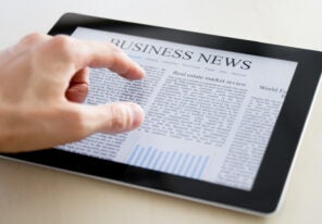 reading the business news headlines
