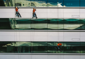 a team of maintenance professionals at an office building
