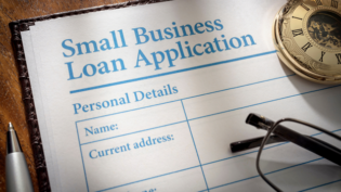 an unfilled small business loan application