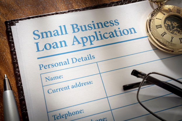 an unfilled small business loan application