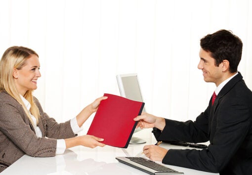 two business people communicating effectively