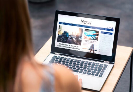 a customer using a web portal