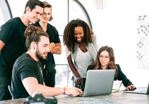 a team using deal flow management software