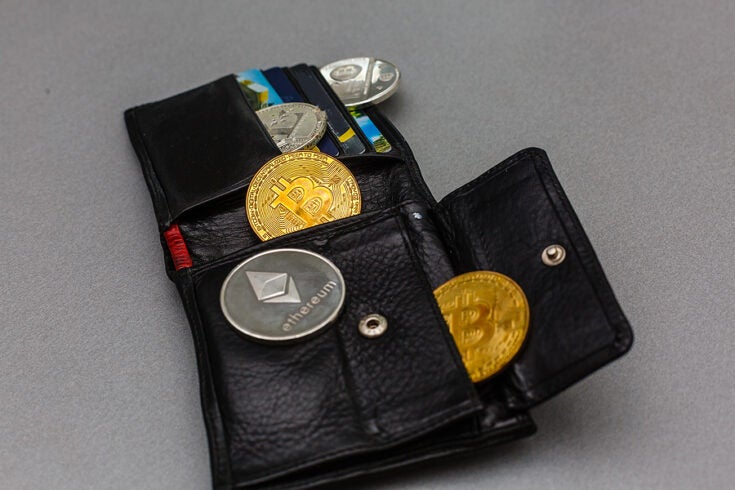 a wallet full of crypto currency