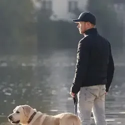 man and his dog
