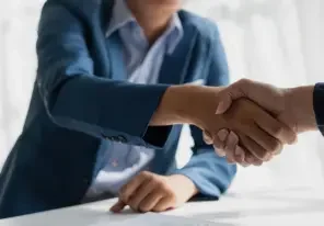 a well earned business handshake