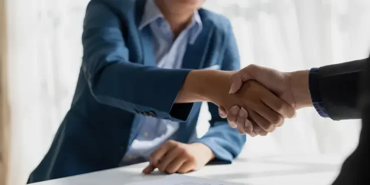 a well earned business handshake