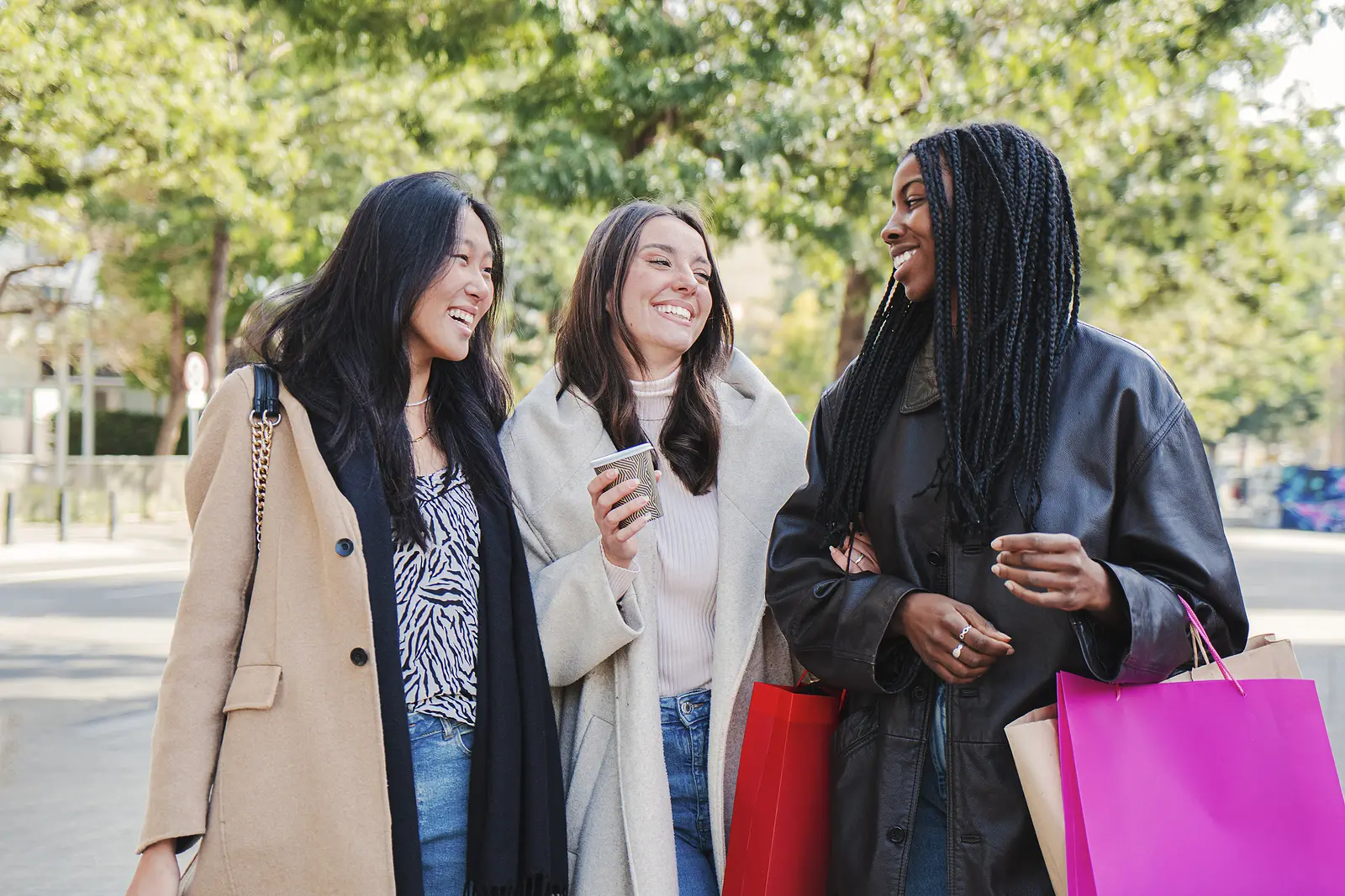 a group of women shopping