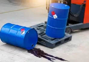 a chemical spill at the workplace