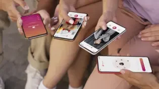 a group of young individuals using apps on their phones