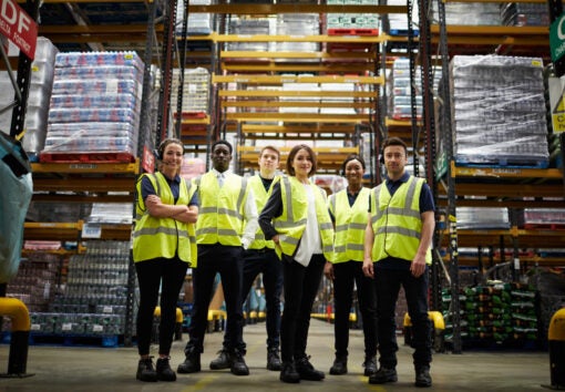 a team of organized employees