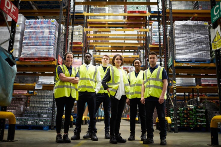 a team of organized employees