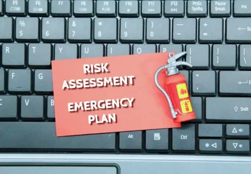 Text that reads "Risk Assessment" and "Emergency Plan"