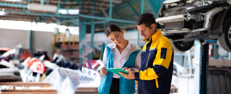 a business owner and a customer