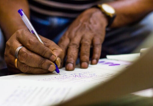 signing important legal documents
