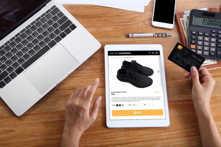 using a credit card to make a purchase online