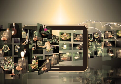 Television and internet production technology and business concept