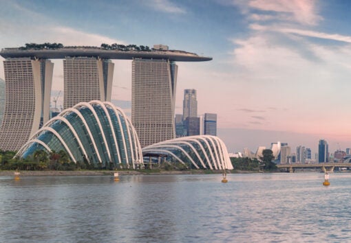 Landscape of the Singapore financial district