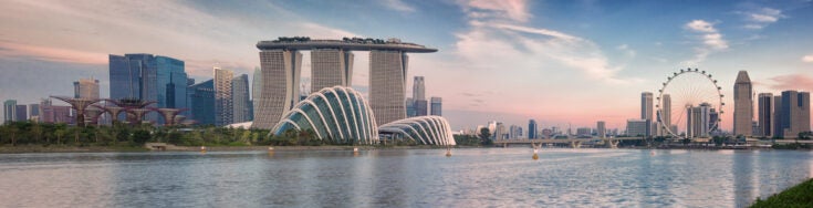 Landscape of the Singapore financial district