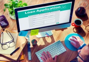 Loan Application on laptop