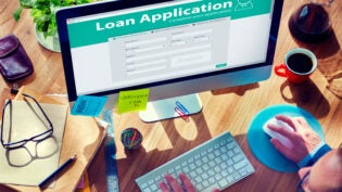 Loan Application on laptop