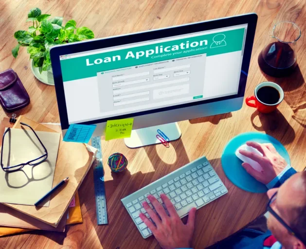 Loan Application on laptop