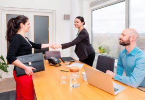 business people shaking hands