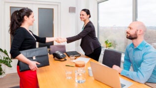 business people shaking hands