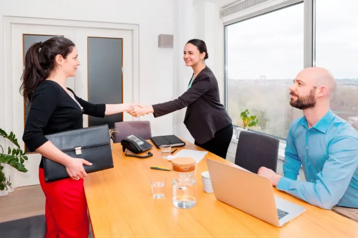 business people shaking hands