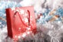 shopping bag and christmas decoration