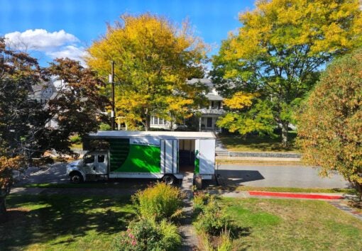 moving fan in front of homes