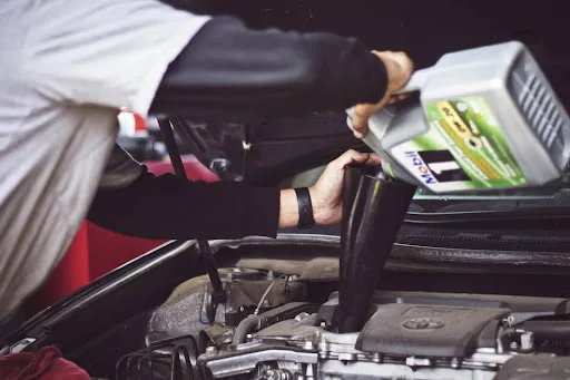 Changing oil in car