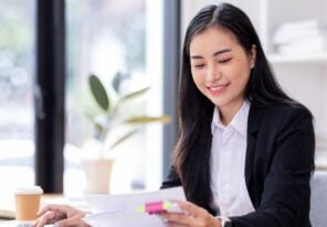 Female Office-Worker at Desk