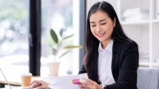 Female Office-Worker at Desk