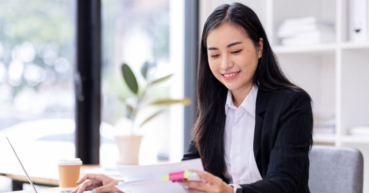 Female Office-Worker at Desk