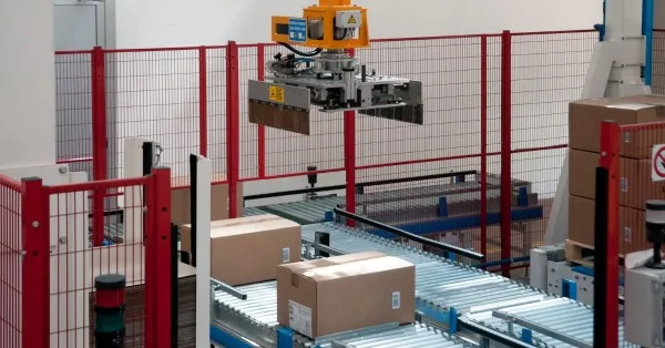 packages on a conveyer belt