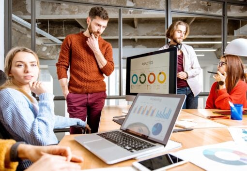 People working together on the computers