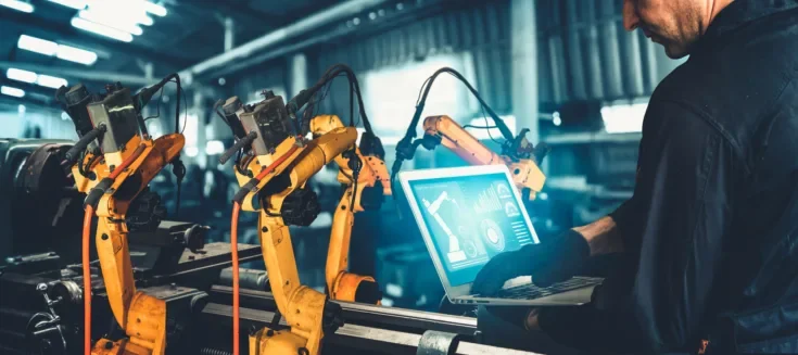 Smart industry robot arms for digital factory production
