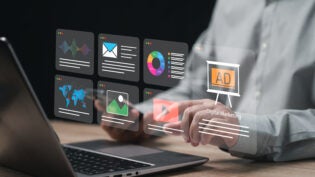 Digital marketing management concept, Businessman online sales planning digital marketing, ad, product ads, promotion of products, Ratting check, Analyzing market digital tools online advertising