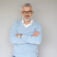 40 year old man, isolated on grey background
