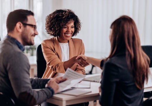 Congratulations after successful job interview