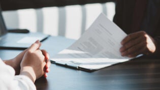 insurance concept Businessman negotiating contract and offering insurance