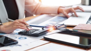 accountant working