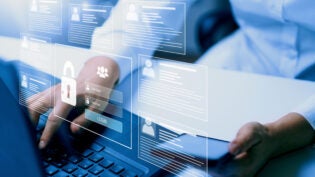 Cyber, personal data and information security. Internet and networking security system concept.